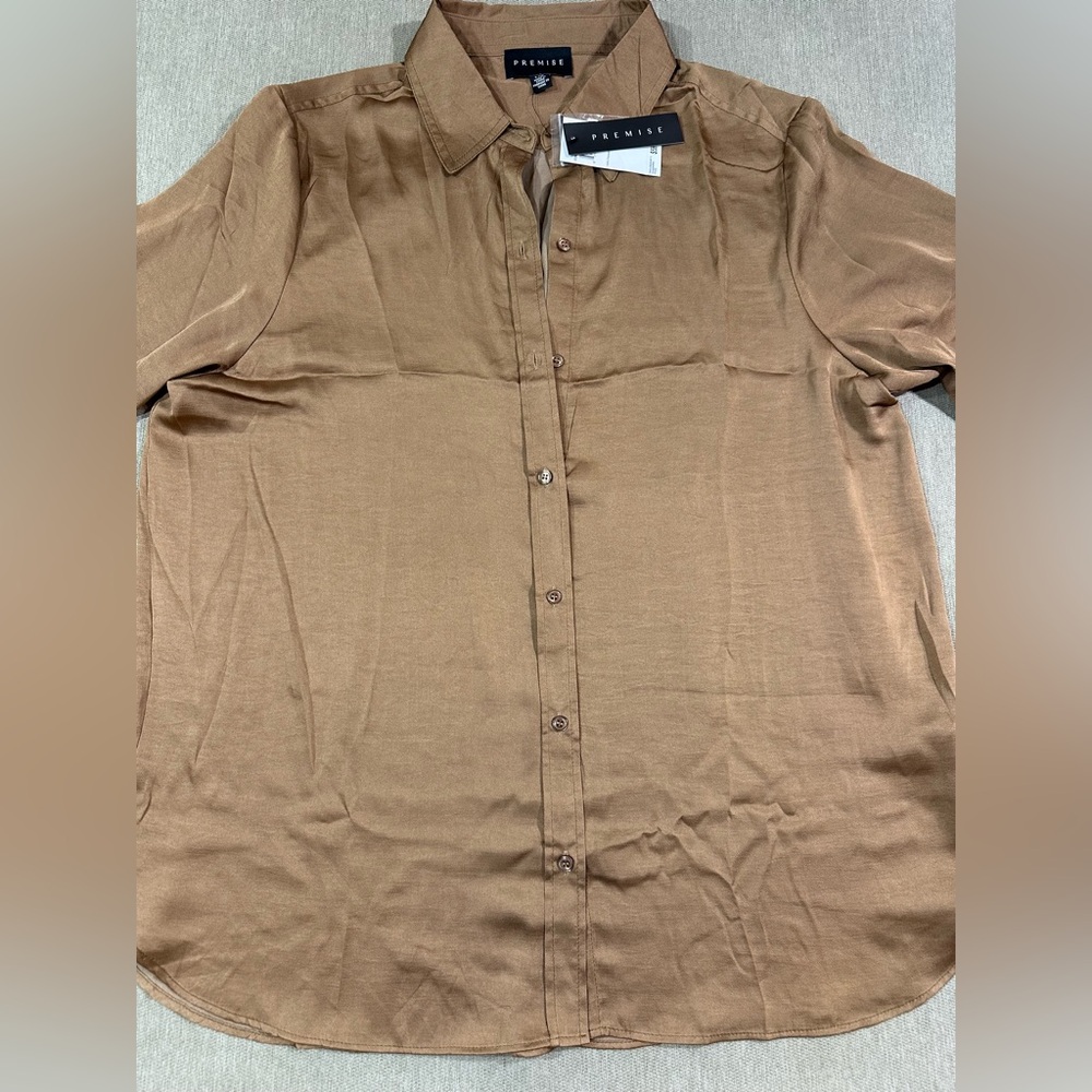 Premise Long sleeve button down shirt SIZE Large - Picture 2 of 6